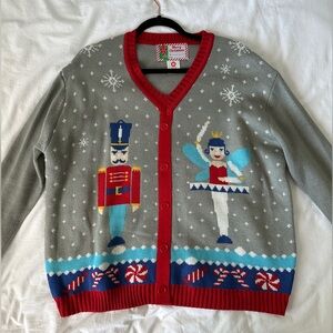 Nutcracker Ugly Christmas Cardigan Sweater